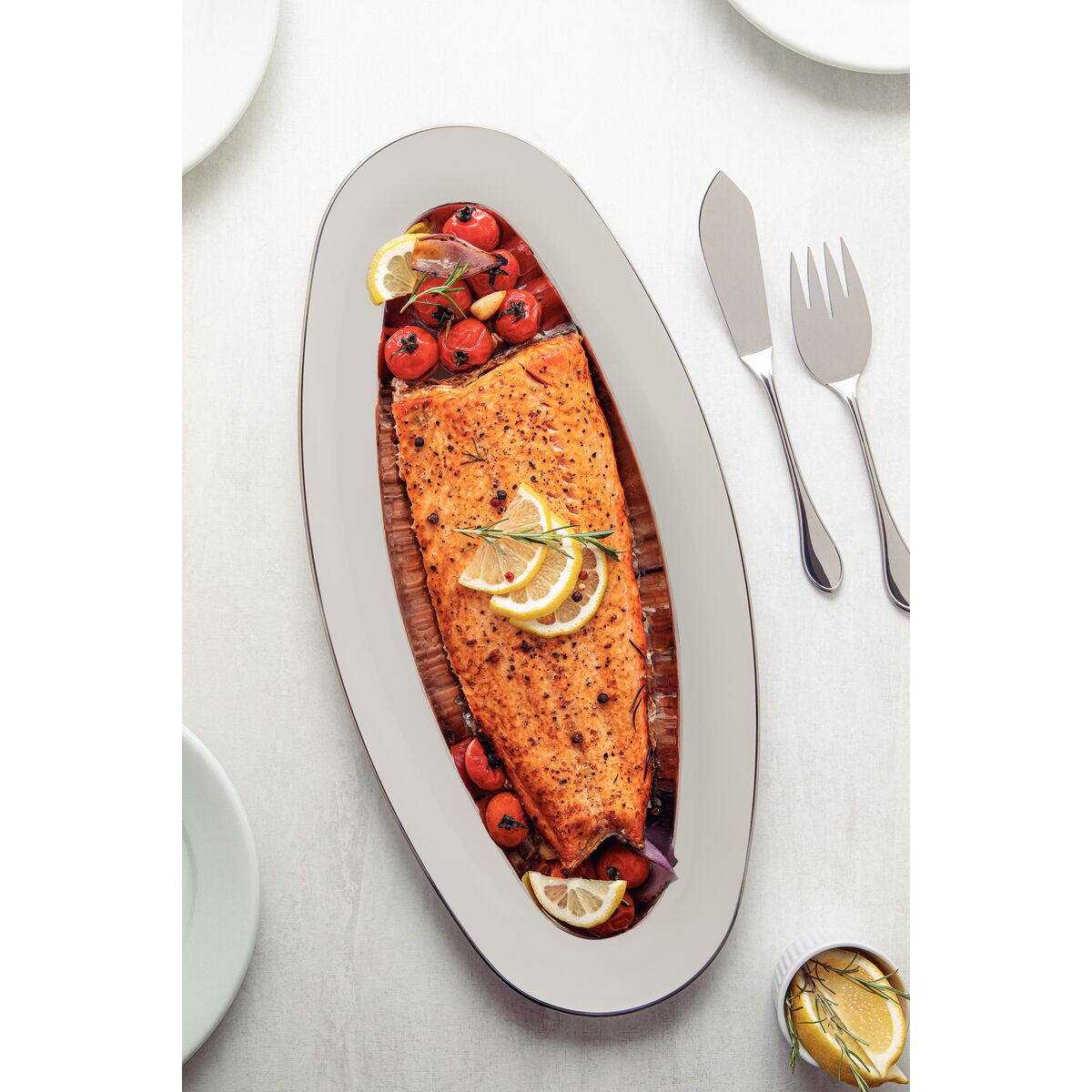 Tramontina Buena 60x28 cm Fish Serving Dish in Stainless Steel